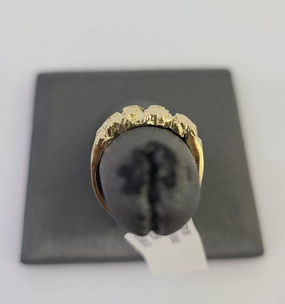 Real 10k Nugget Ring Yellow Gold Casual Ring 10kt Genuine All Sizes / Unisex