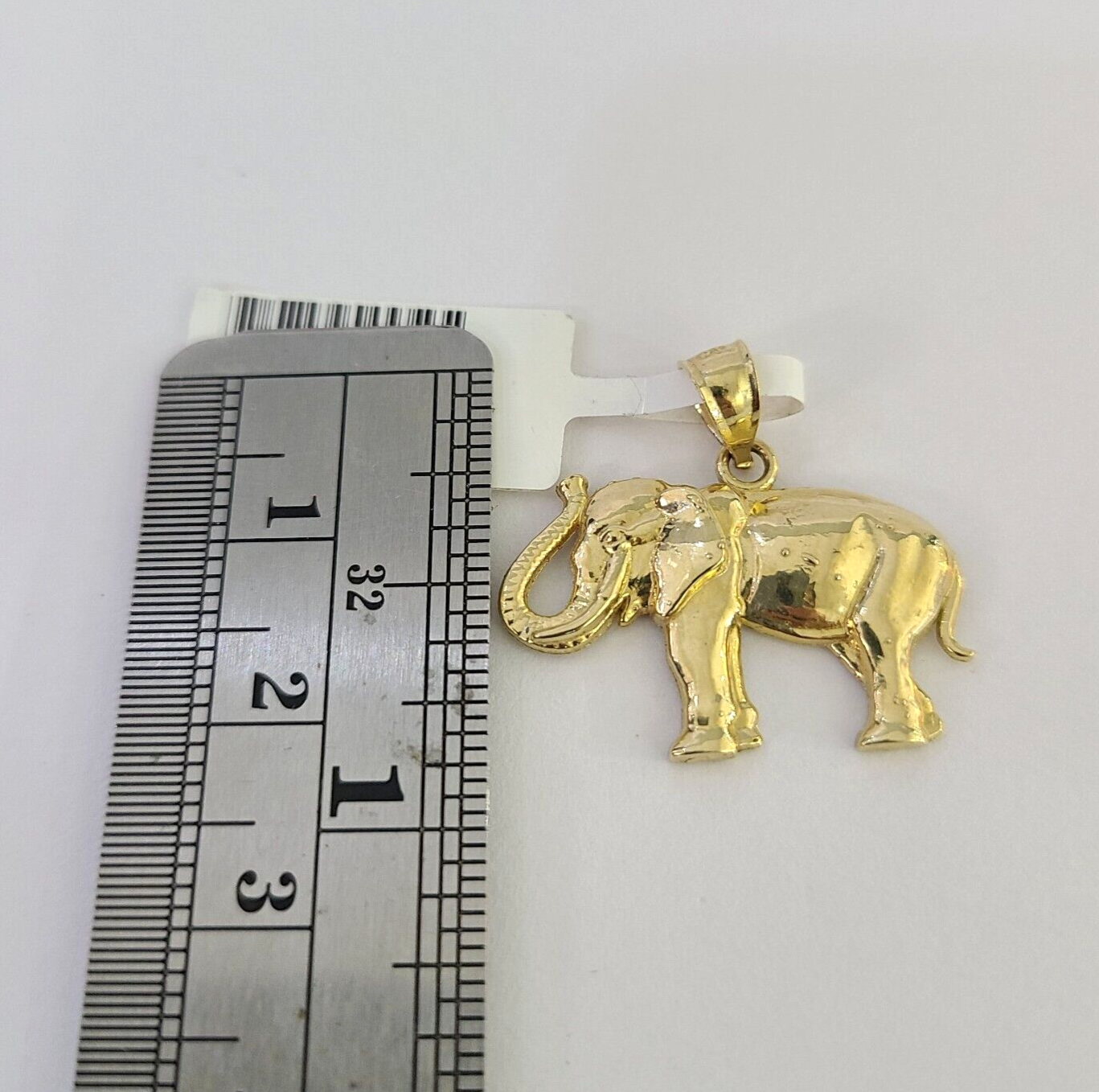10k Solid Gold Cuban Curb Chain Elephant Pendant 2mm 18"-24" SET Necklace