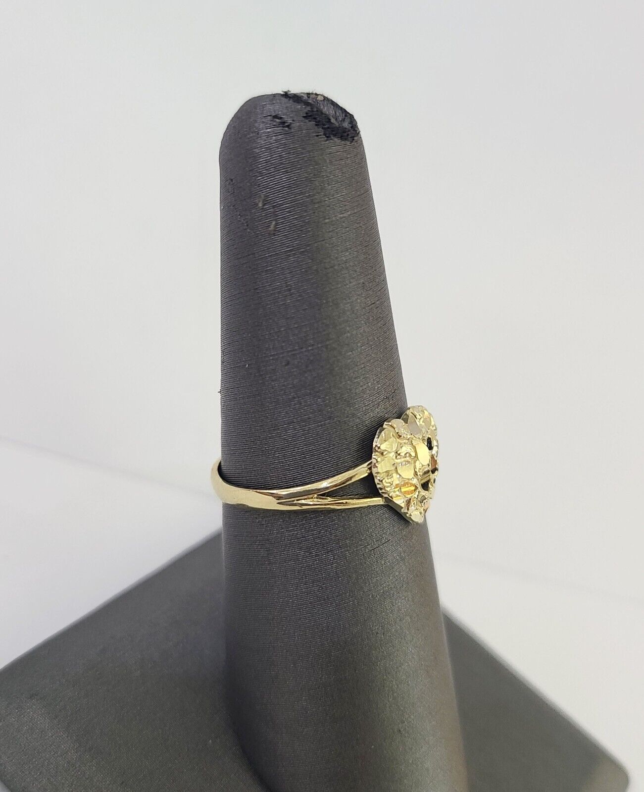 Nugget Heart Ring Close-Up
