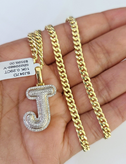 J initial pendant close-up