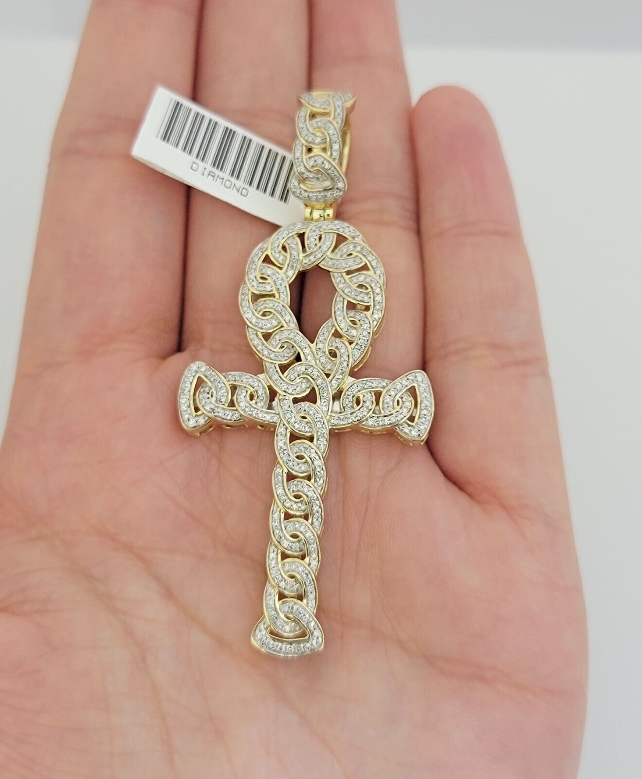 Close-Up Diamond Ankh Pendant