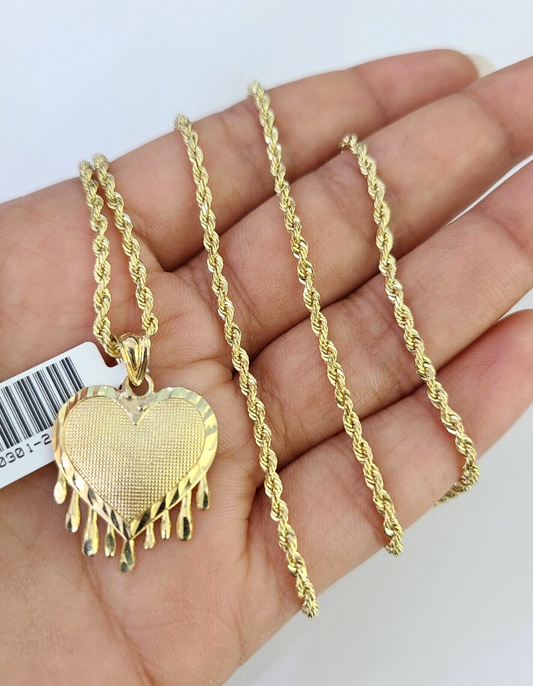 Dripping Heart pendant close-up