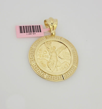 Angled Gold Coin Pendant