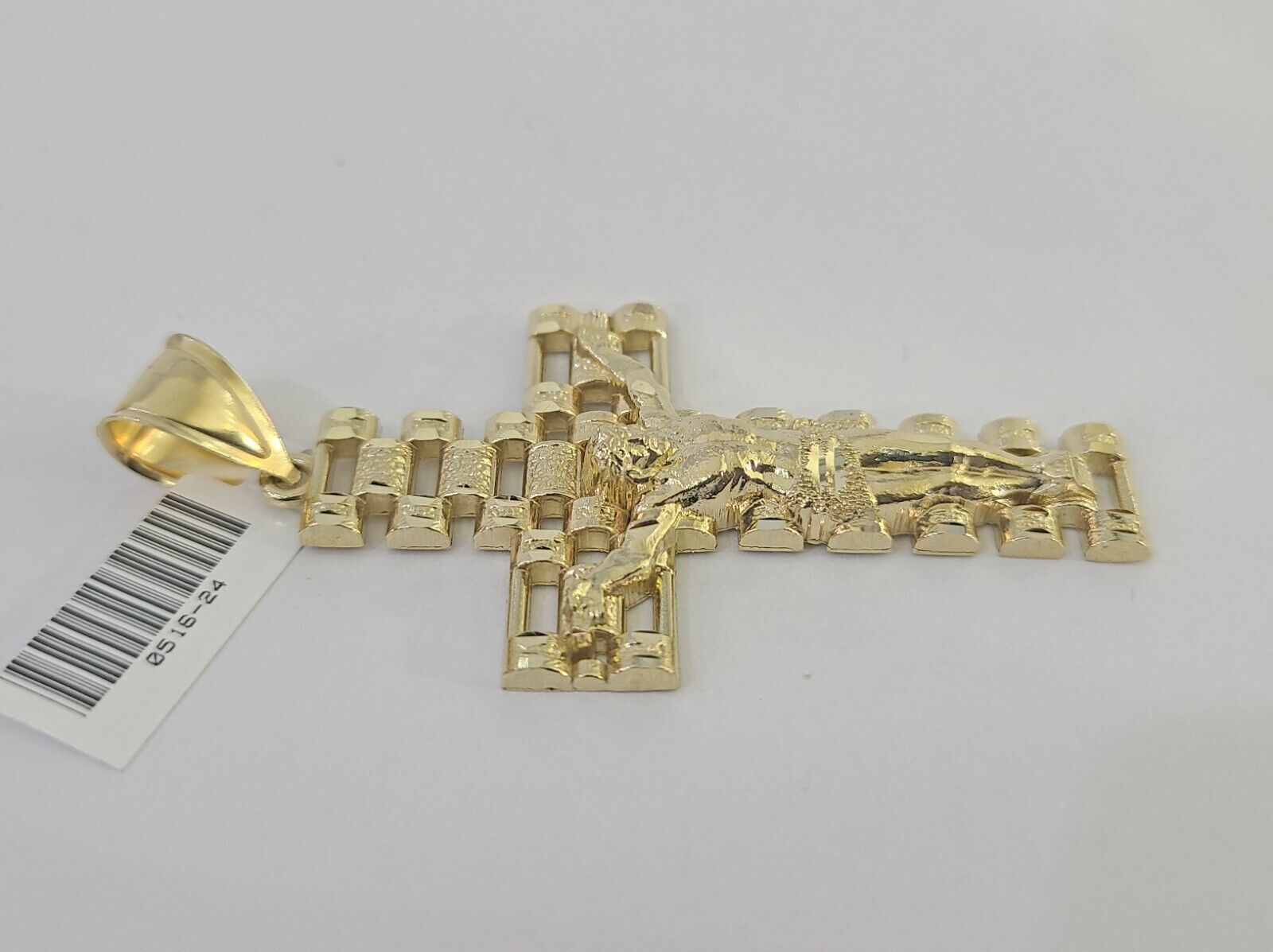 On-Model Jesus Cross Pendant