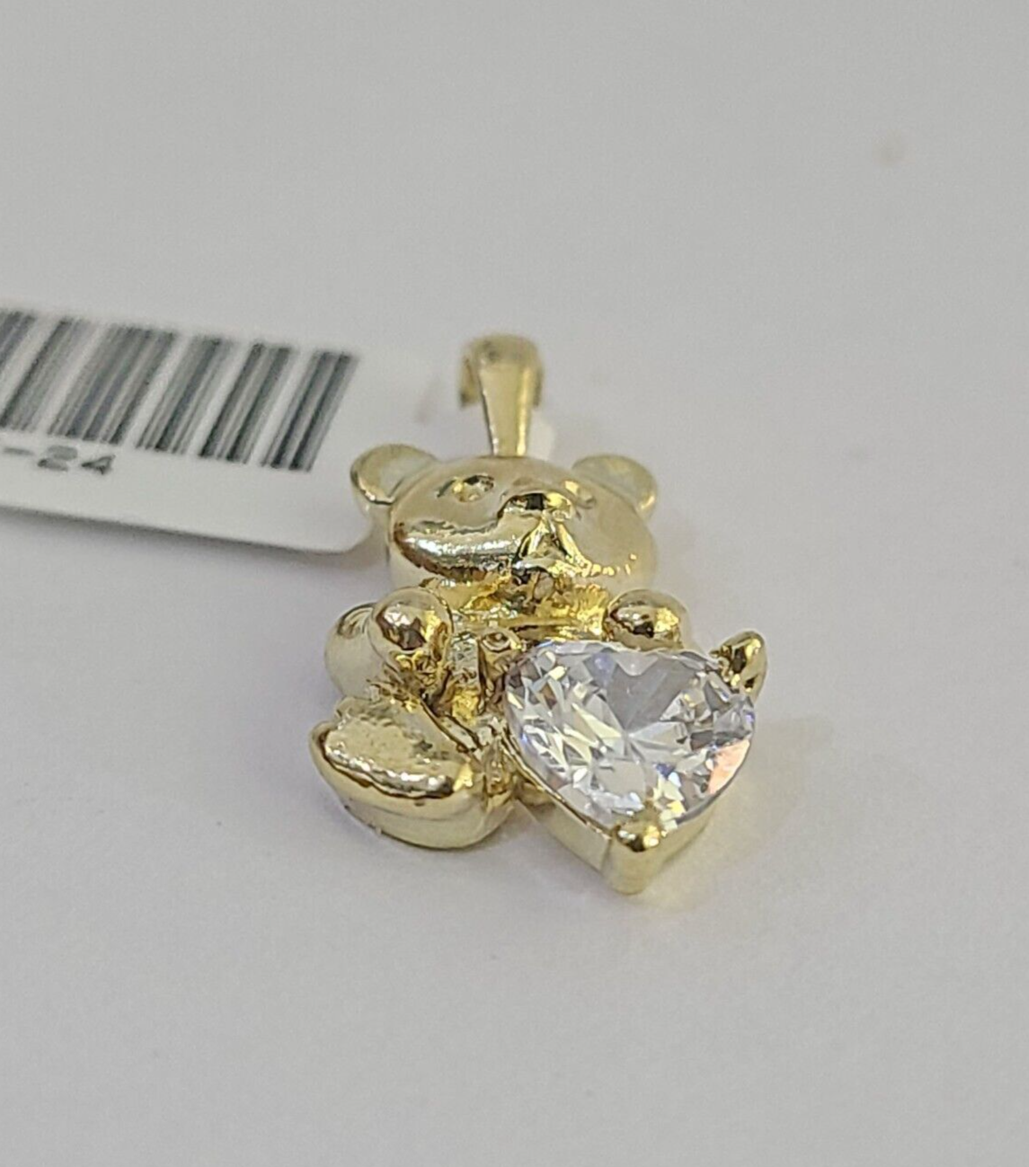 10k gold teddy bear side profile