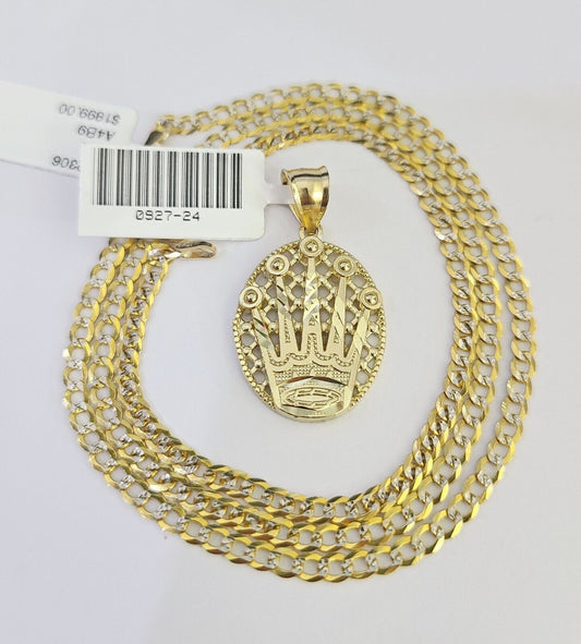 Crown with 2.5mm Cuban chain