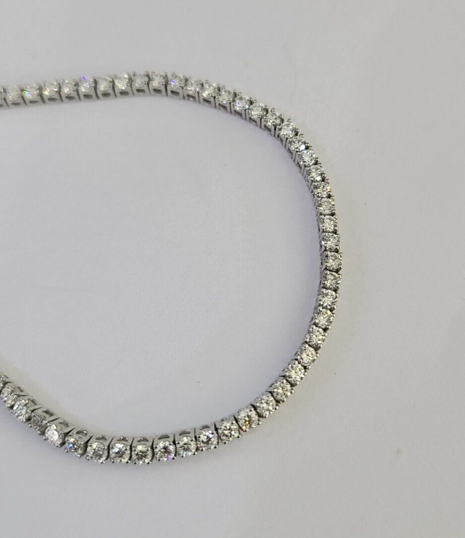 Sterling Silver Lab-Grown Diamond Bracelet Women Ladies 7 REAL Genuine 925