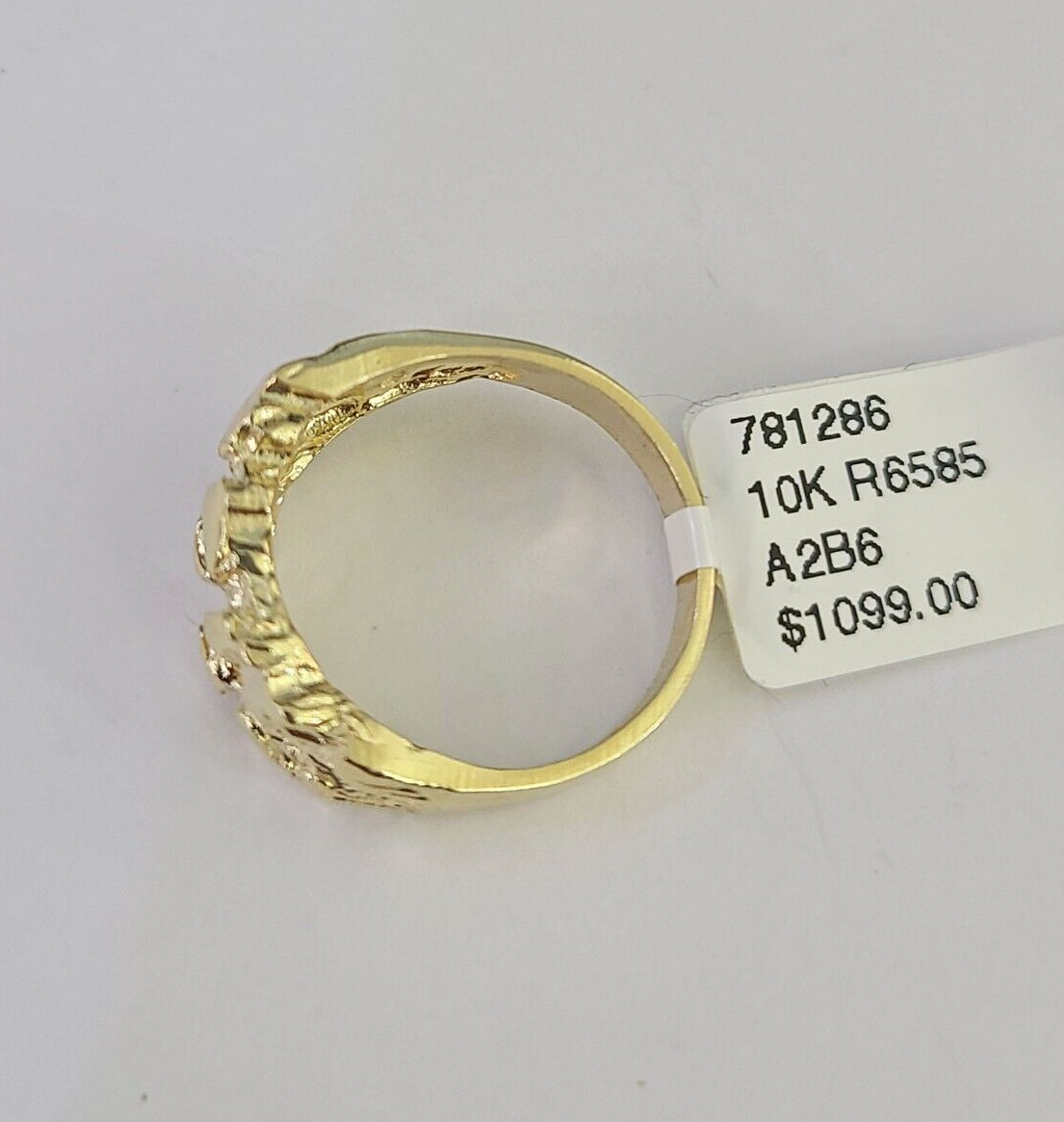 Real 10k Nugget Ring Yellow Gold Casual Ring 10kt Genuine All Sizes / Unisex