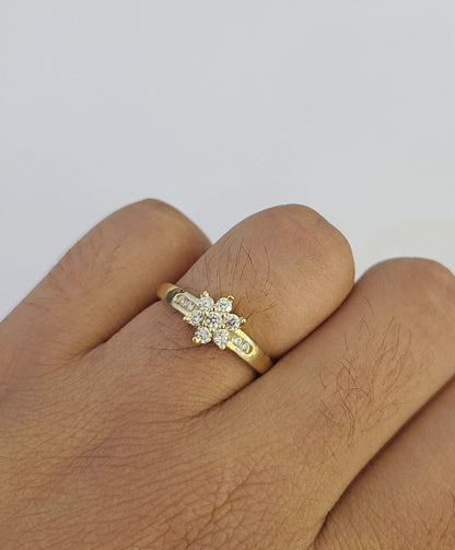 Real 10k Yellow Gold Ring Wedding Engagement Casual 10Kt Genuine All Sizes / Female