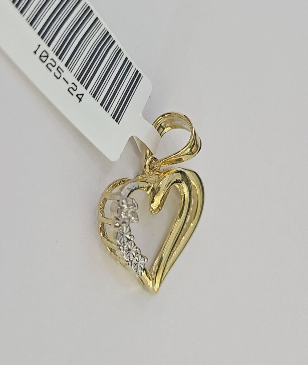 Heart charm angled close-up