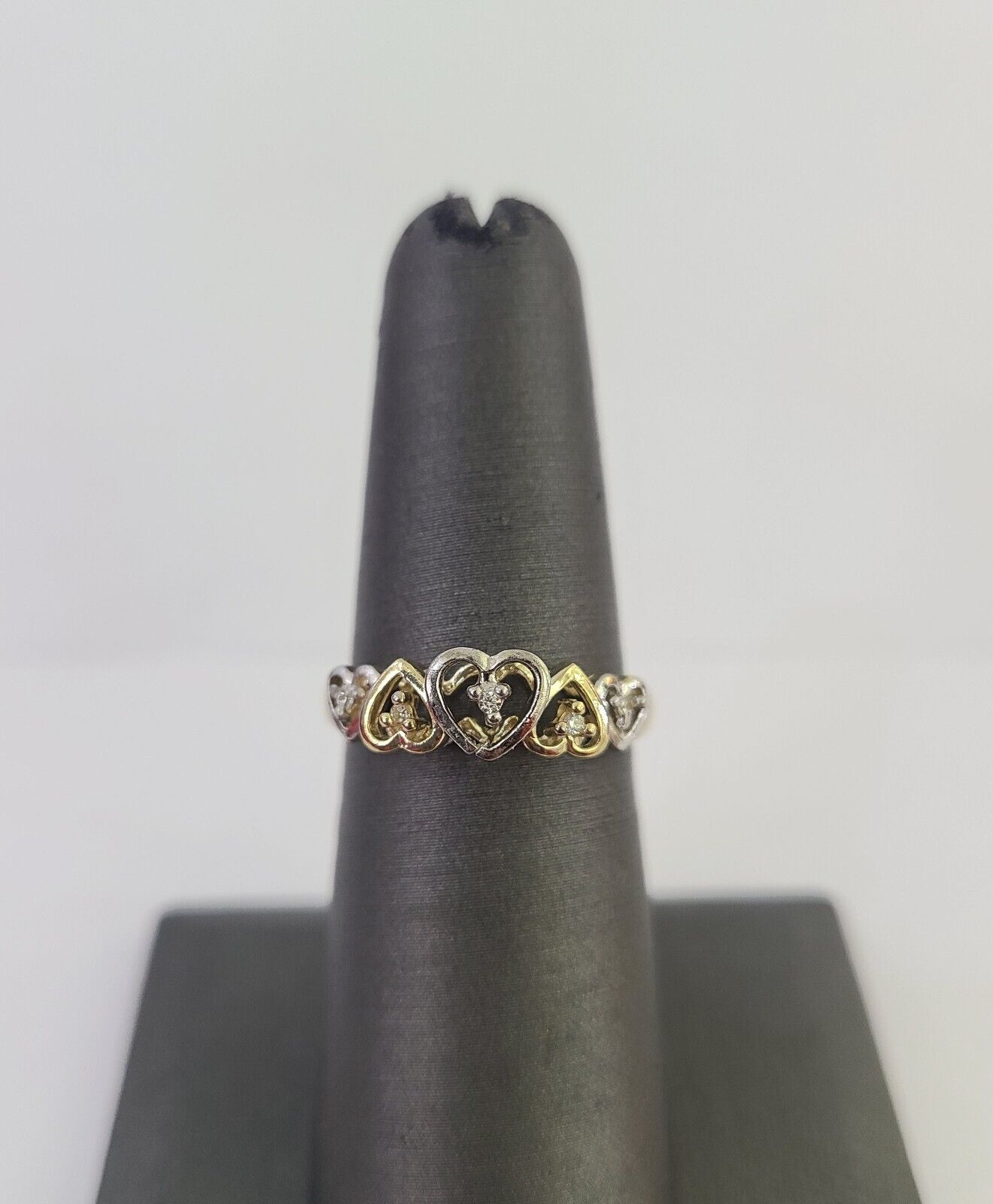 Real 10k Yellow Gold Heart Shape Ladies Ring 10Kt Genuine All Sizes
