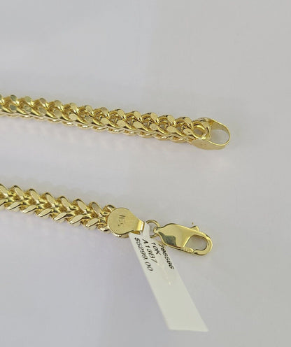 10k Franco Bracelet 6mm 8" Inch Yellow Gold Men Women Link Real 10kt
