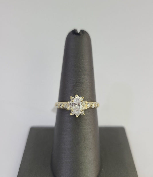 Real 10k Yellow Gold Ring Wedding Engagement Casual 10Kt Genuine All Sizes / Female