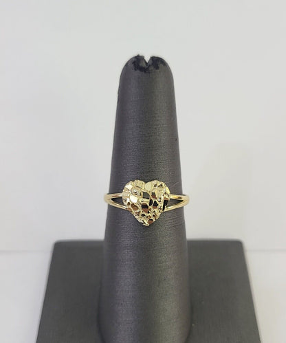 Nugget Heart Ring Texture