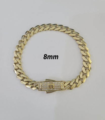 Real 10k Gold Monaco Bracelet 7mm-11mm 8"-8.5" 10kt Yellow