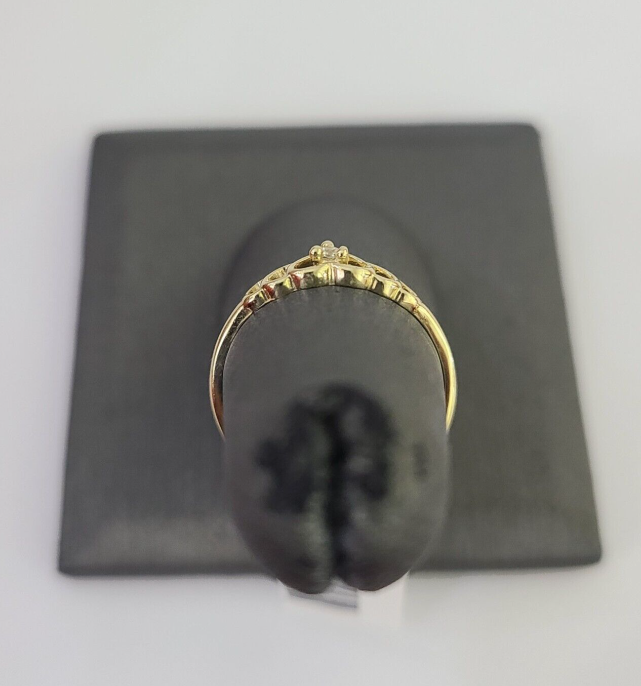 Real 10k Yellow Gold Hearts Ring For Ladies 10Kt Genuine All Sizes