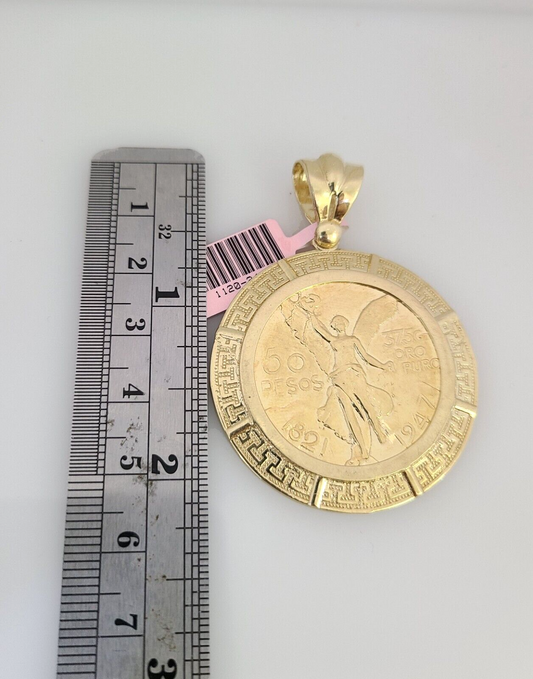14k Gold Chain Centanario Charm Solid Cuban Curb 10mm 20"-30" SET Necklace