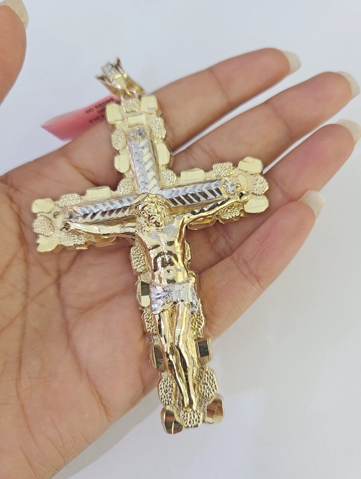 Jesus cross pendant close-up