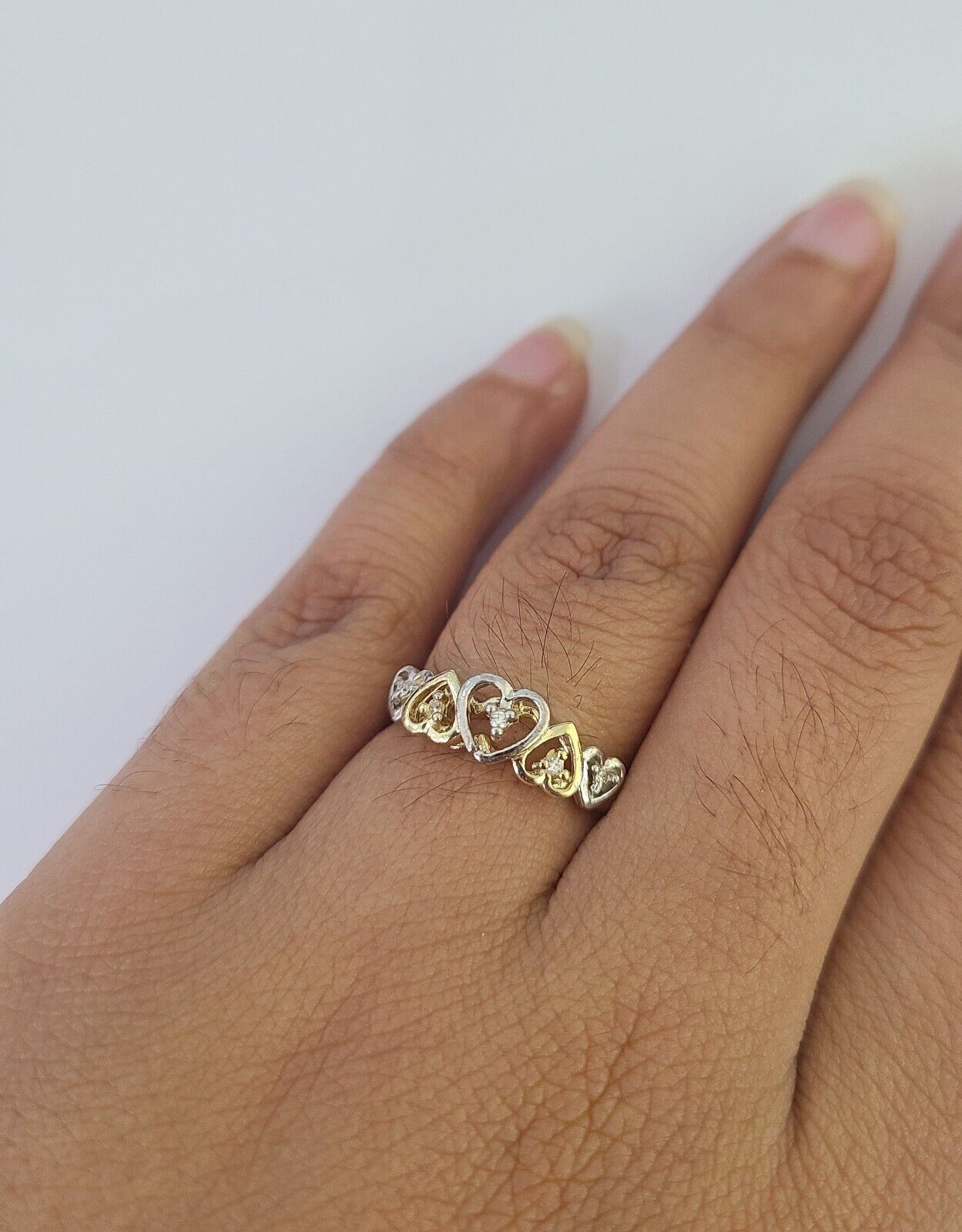Real 10k Yellow Gold Heart Shape Ladies Ring 10Kt Genuine All Sizes
