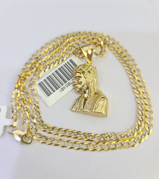 Jesus head pendant detail