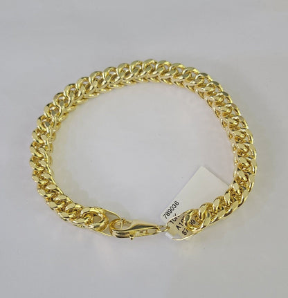 10k Franco Bracelet 8mm 8" Inch Yellow Gold Men Women Link Real 10kt
