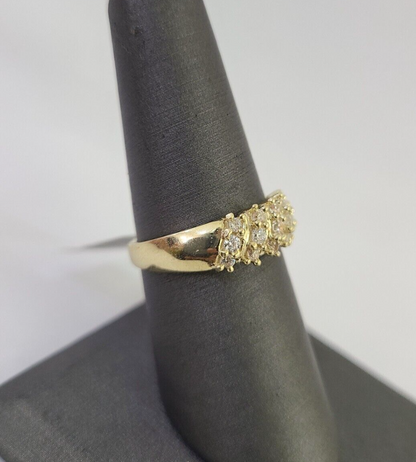 Real 10k Yellow Gold Ladies Ring 10Kt Gold With CZ All Sizes