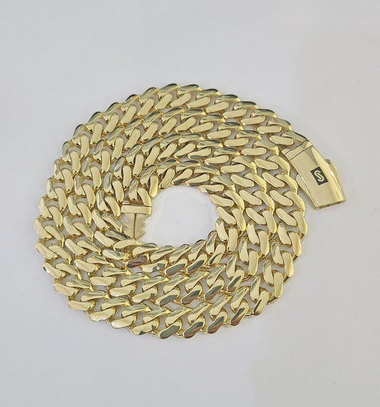 Real 10k Royal Monaco Chain 9mm 18-26 inches Necklace Yellow Gold Box Clasp