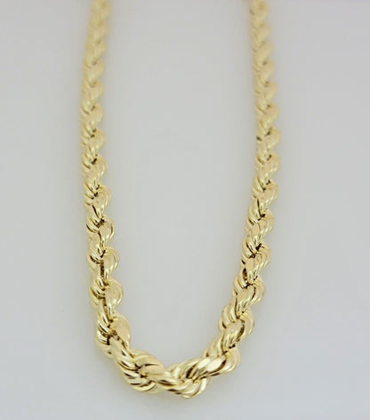 10k Yellow Gold Rope Necklace Chain 7mm 20" 22" 24" 26" 28" 30 Inch REAL 10k Men