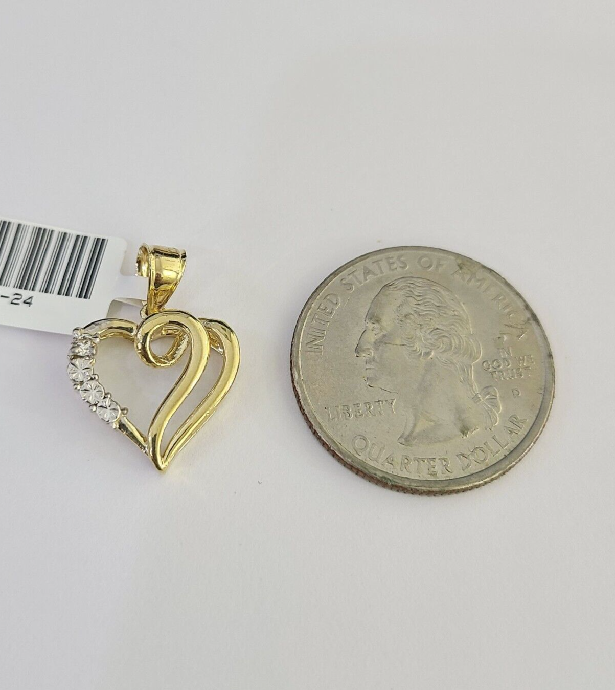 Heart pendant side profile