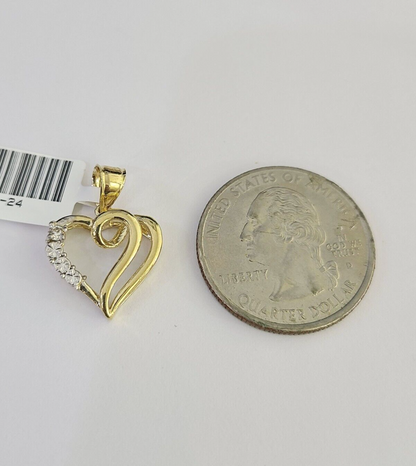 Heart pendant side profile