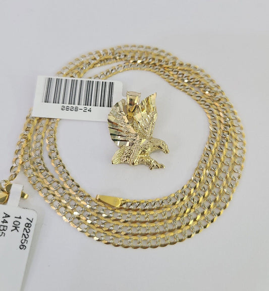 Flying eagle necklace worn