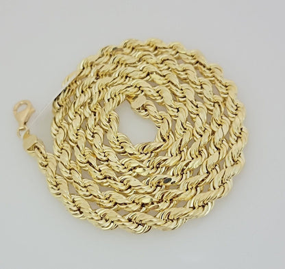 10k Yellow Gold Rope Necklace Chain 7mm 20" 22" 24" 26" 28" 30 Inch REAL 10k Men