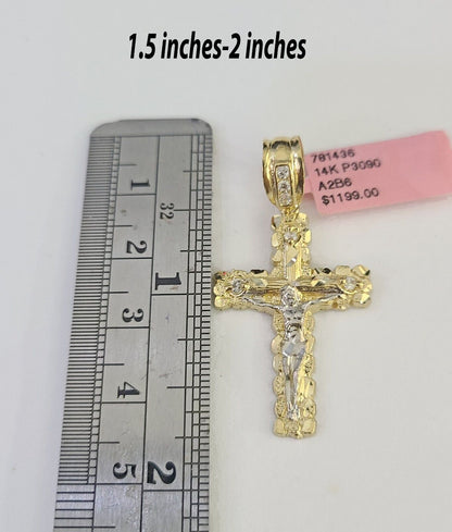 14k Jesus cross pendant