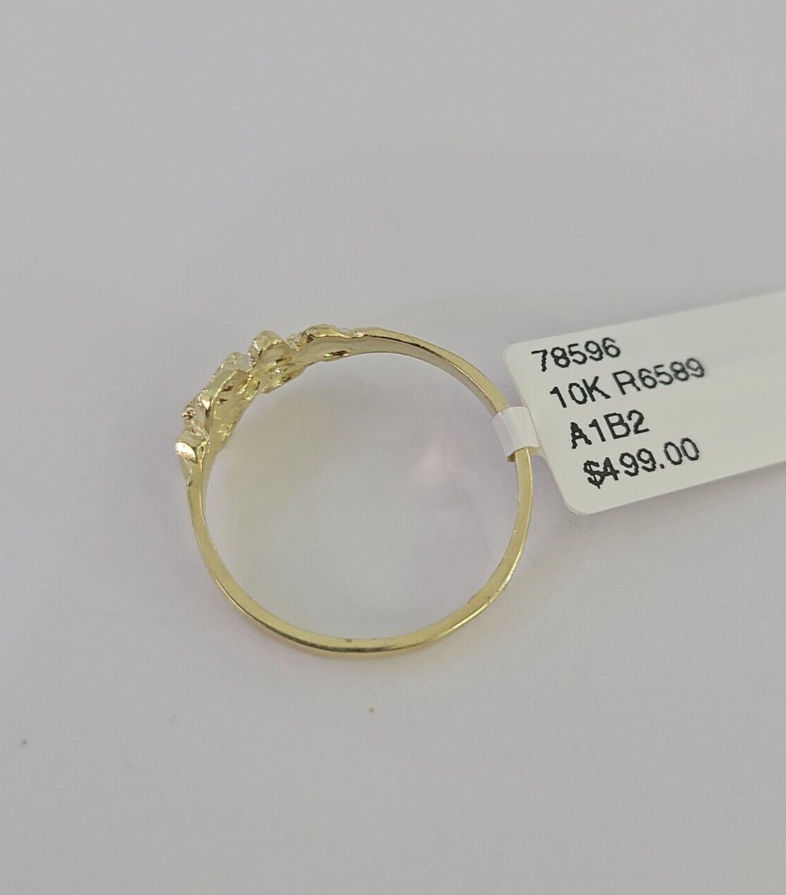 Real 10k Yellow Gold Nugget Ring / Casual band /  All Sizes