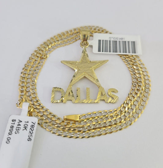 Dallas star with Cuban chain