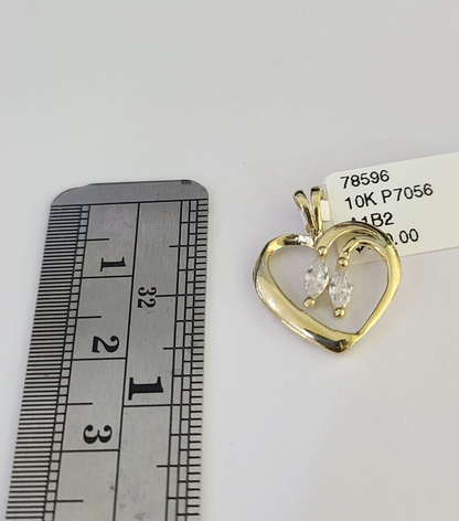 Side profile heart pendant
