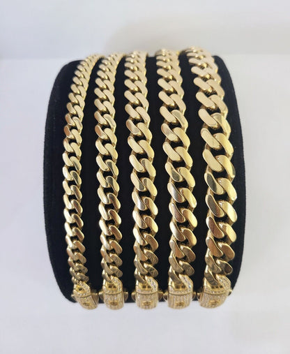 Real 10k Gold Monaco Bracelet 7mm-11mm 8"-8.5" 10kt Yellow