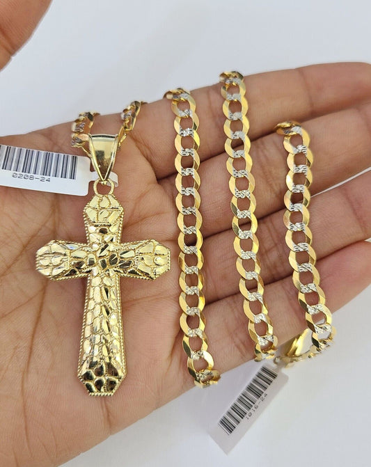 10k gold Jesus cross necklace