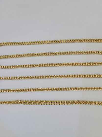 14K Franco Chain Necklace 18" 20" 22" 4mm Yellow Gold Diamond Cut Real