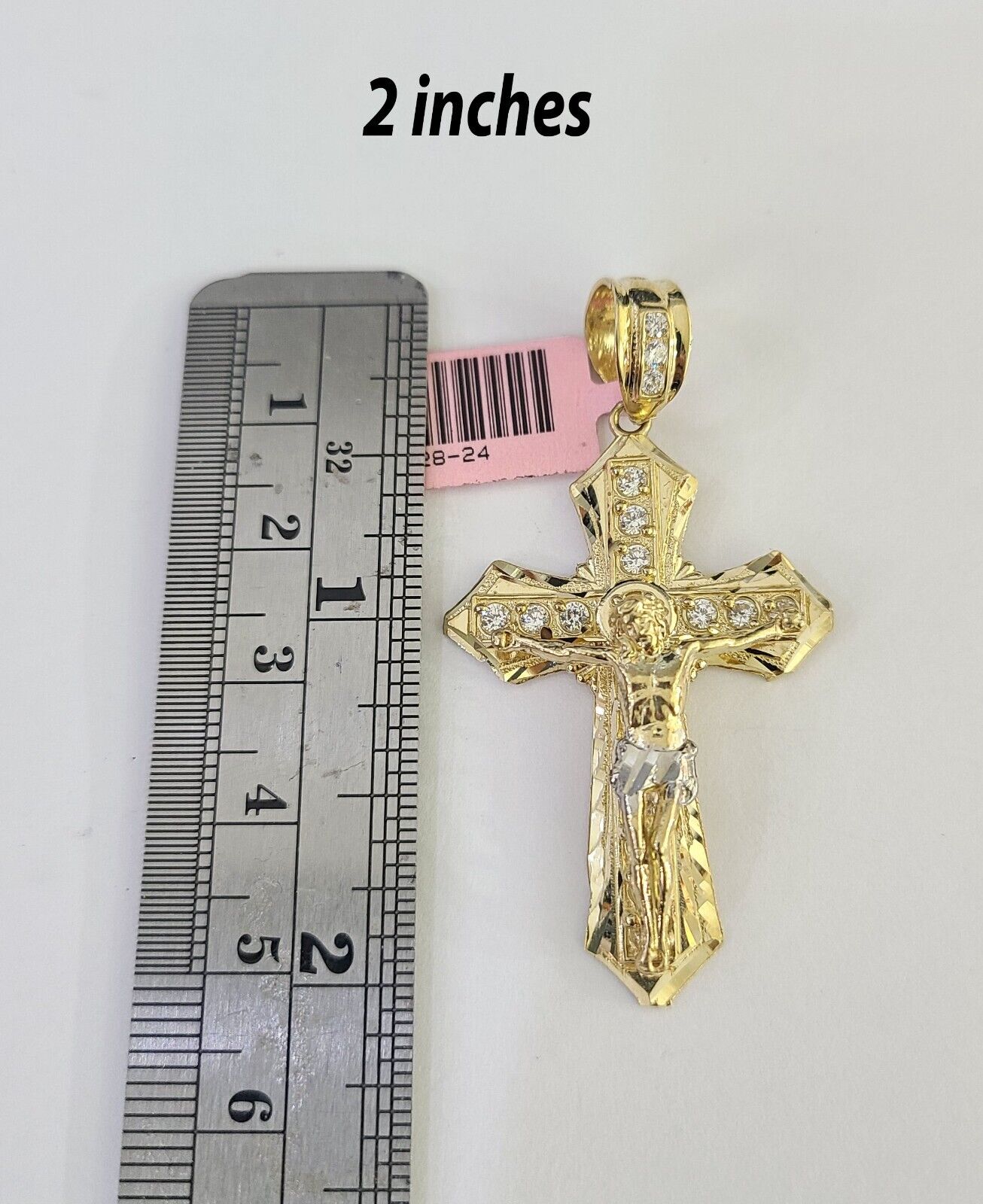Jesus cross pendant close-up