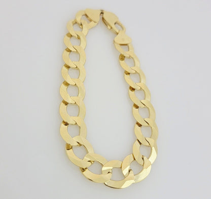 14k Yellow Gold Bracelet Cuban Curb Link 8.5" 12mm Thick SOLID REAL 14kt Men's