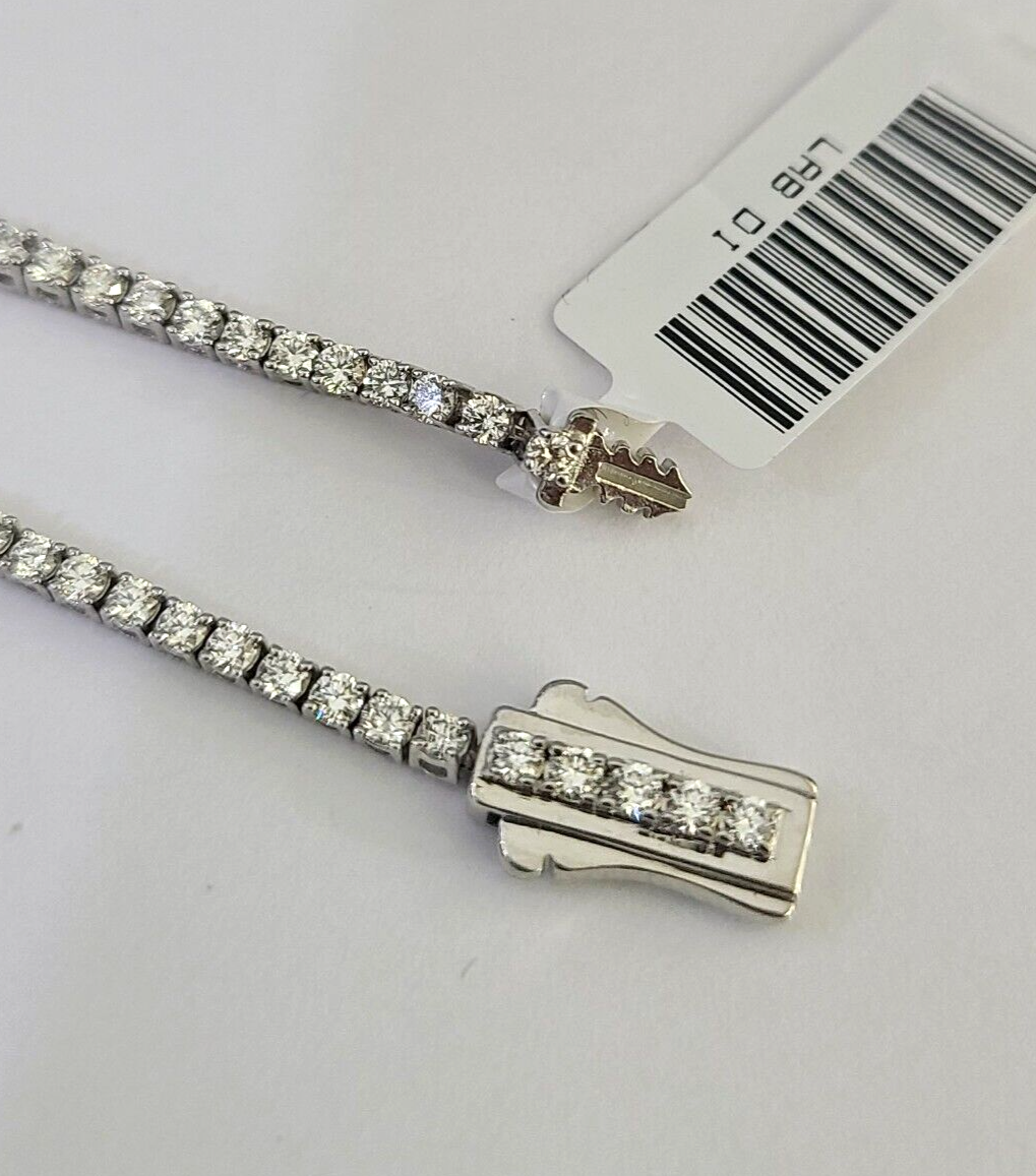 Sterling Silver Lab-Grown Diamond Bracelet Women Ladies 7 REAL Genuine 925
