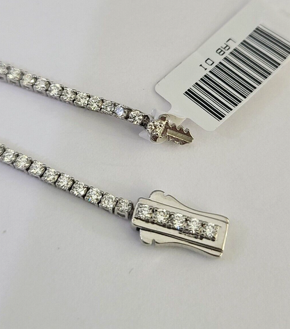 Sterling Silver Lab-Grown Diamond Bracelet Women Ladies 7 REAL Genuine 925