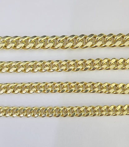 Real 10k Gold Miami Cuban link Bracelet 6mm-9mm 7"-9" 10kt Yellow Gold
