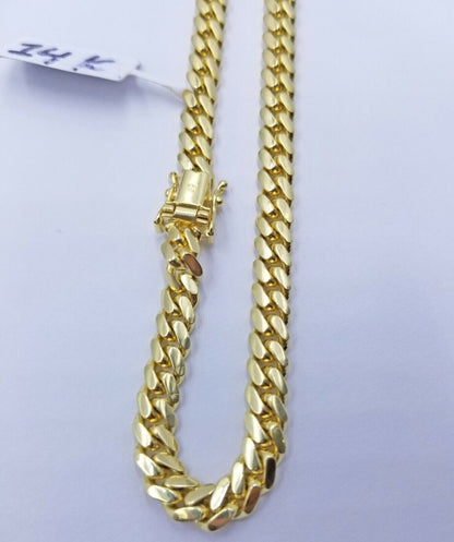 6mm Miami Cuban Link Chain Necklace 26 Inch SOLID 14k Yellow Gold REAL 14kt - Reva Jeweler