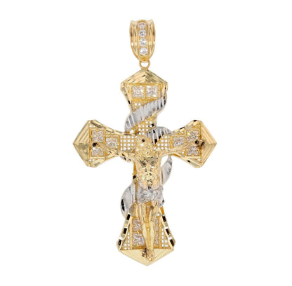 Cross Unisex Religious Pendant 10k (P12078)