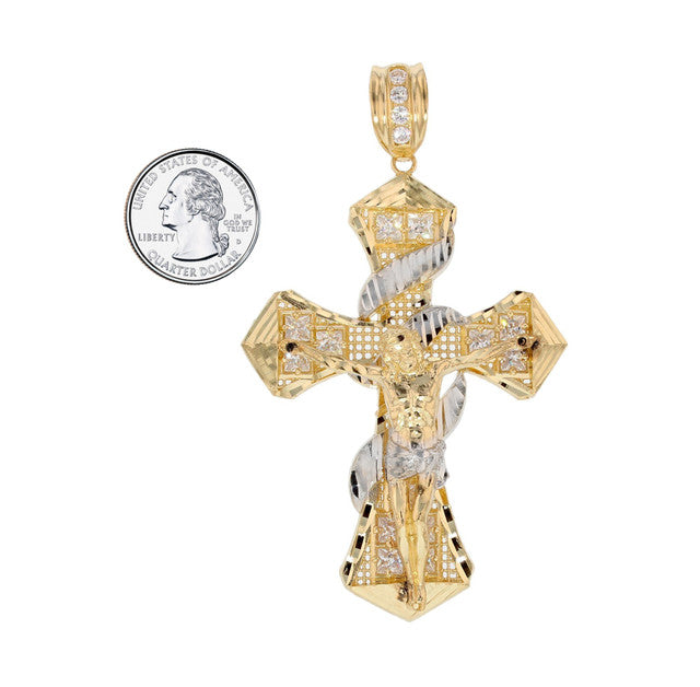 Cross Unisex Religious Pendant 10k (P12078)