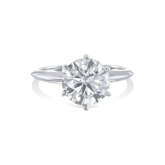 IGI Diamond Engagement Ring VS H Round Cut 2 Ct Lab Created CVD Eye Clean, Real - Reva Jeweler