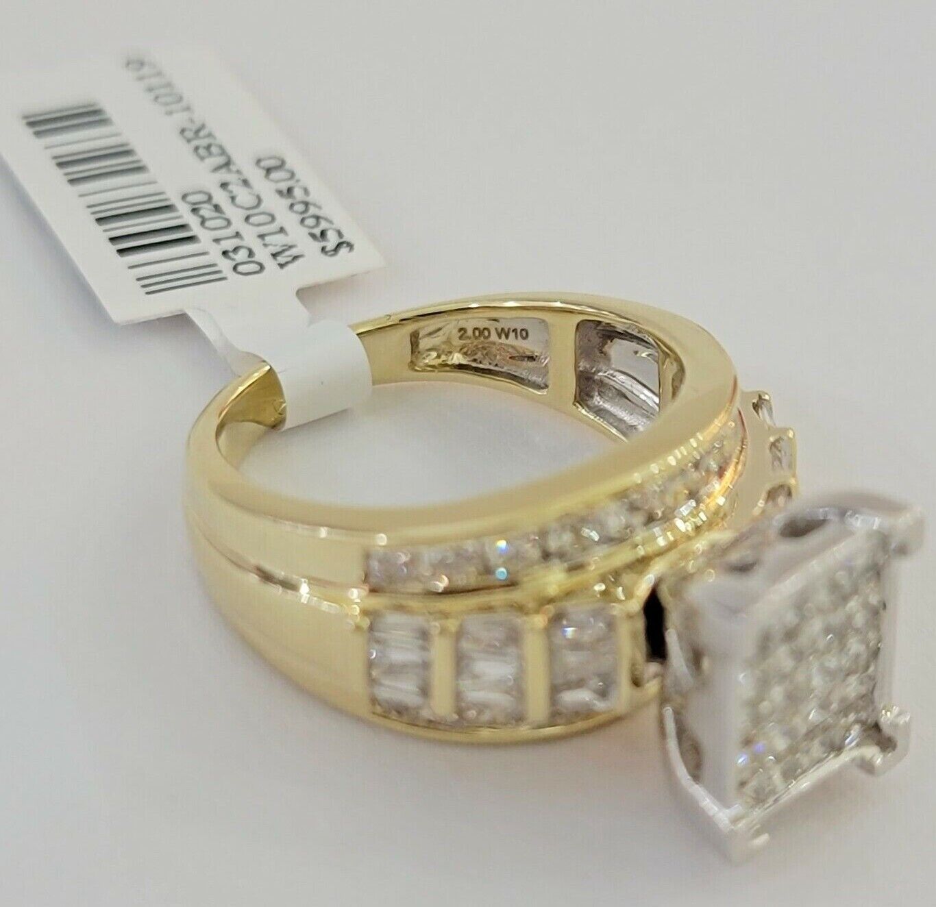 Ladies 14k Yellow Gold Ring Natural 2CT Diamond Women REAL , Wedding Engagement - Reva Jeweler