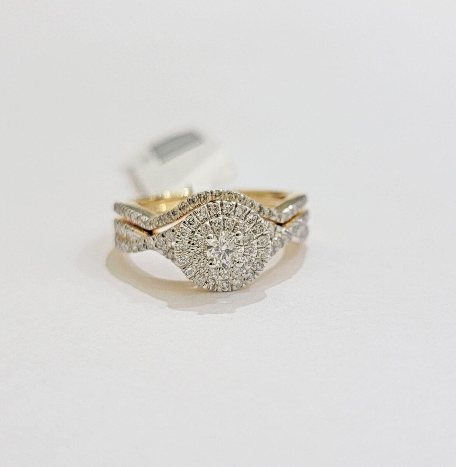 Ladies Real Diamond Ring band Set 14k Yellow Gold 0.75 Ct Natural Diamonds solid - Reva Jeweler